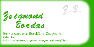 zsigmond bordas business card